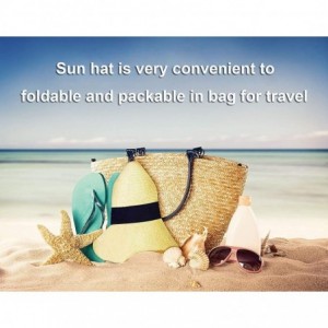 Sun Hats Women's Sun Hat Wide Brim Foldable Straw Hats Summer Travel Beach Cap - White - CE1944Z9XXR $15.11