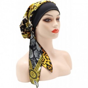 Skullies & Beanies Chemo Cancer Head Scarf Hat Cap Tie Dye Pre-Tied Hair Cover Headscarf Wrap Turban Headwear - CU198MWQZ6X $...