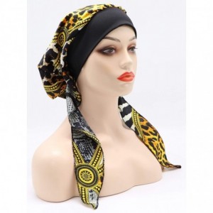 Skullies & Beanies Chemo Cancer Head Scarf Hat Cap Tie Dye Pre-Tied Hair Cover Headscarf Wrap Turban Headwear - CU198MWQZ6X $...