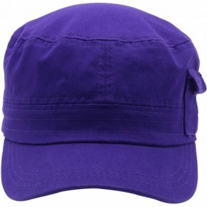 Baseball Caps Cadet Army Cap - Military Cotton Hat - Purple2 - CI12GW5UV07 $7.81