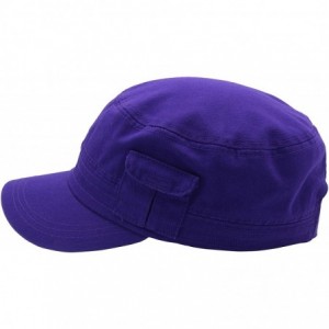 Baseball Caps Cadet Army Cap - Military Cotton Hat - Purple2 - CI12GW5UV07 $18.38