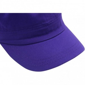 Baseball Caps Cadet Army Cap - Military Cotton Hat - Purple2 - CI12GW5UV07 $7.81