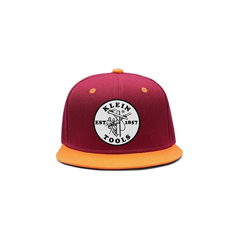 Baseball Caps Unisex Dad Cap Trucker-Klein-Tools-Hat Casual Breathable Baseball Snapback - Maroon-25 - CD18Q7MC4R8 $13.46