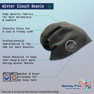 Skullies & Beanies Custom Slouchy Beanie Basset Hound B Embroidery Skull Cap Hats for Men & Women - Dark Grey - CD18A57ET06 $...