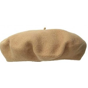 Berets Women's Scala Wool Beret - Camel - C0114ZIDSVX $19.32