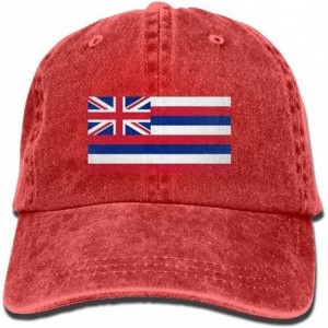Baseball Caps Flag of Hawaii Adjustable Trucker Caps Unisex Sandwich Hats - CE18I7YTH55 $23.17
