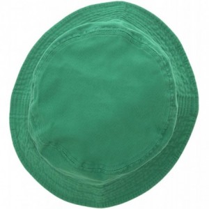 Bucket Hats 100% Cotton Bucket Hat for Men- Women- Kids - Summer Cap Fishing Hat - Kelly Green - CR18H2KGAG7 $12.06
