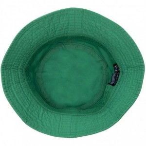 Bucket Hats 100% Cotton Bucket Hat for Men- Women- Kids - Summer Cap Fishing Hat - Kelly Green - CR18H2KGAG7 $12.06