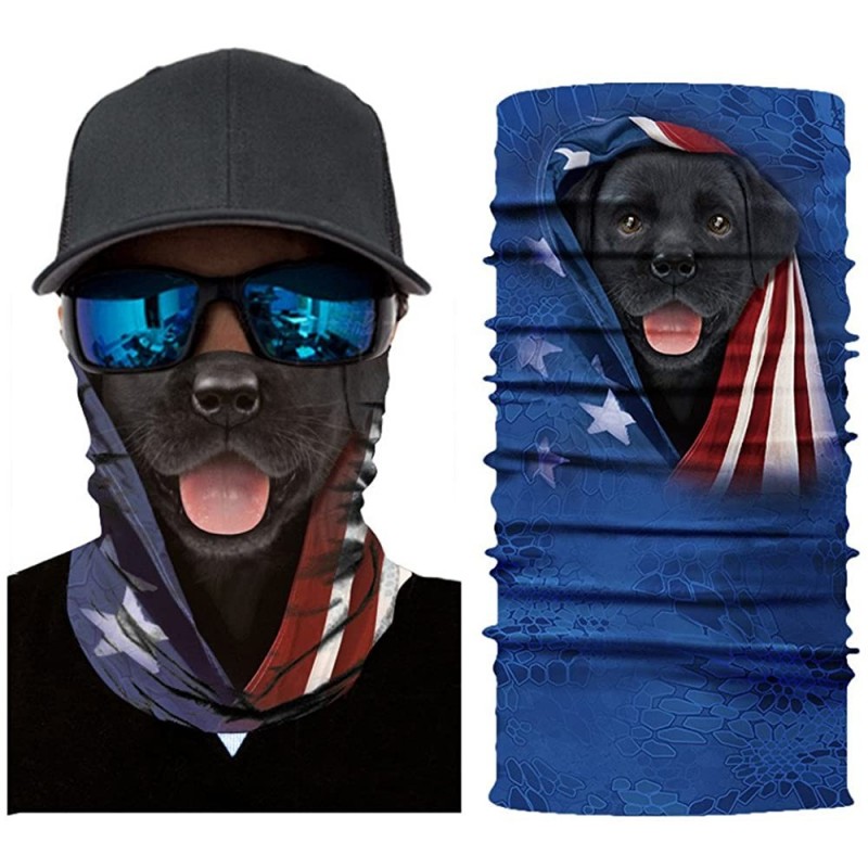 Balaclavas Unisex Seamless Bandana Face Masks- USA Flag Print Multifunction Magic Scarf Headband Balaclava for Outdoors - B -...