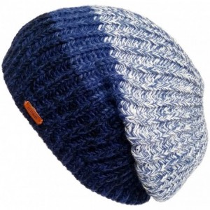 Skullies & Beanies Unique Winter Skull Beanie Mix Knit Slouchy Hat Ski Cap for Men & Women - Blue - CM12N24ZXTF $11.11