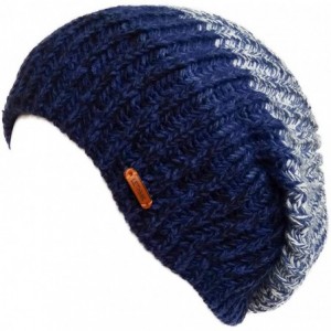 Skullies & Beanies Unique Winter Skull Beanie Mix Knit Slouchy Hat Ski Cap for Men & Women - Blue - CM12N24ZXTF $20.24