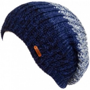 Skullies & Beanies Unique Winter Skull Beanie Mix Knit Slouchy Hat Ski Cap for Men & Women - Blue - CM12N24ZXTF $11.11