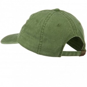 Baseball Caps Sports Kayak Embroidered Washed Dyed Cap - Olive Green - CX11ONYW69T $24.53