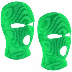 Balaclavas 3-Hole Ski Face Mask Balaclava for Men and Women-Set of 2 - Green - CN193AN9O5M $27.31