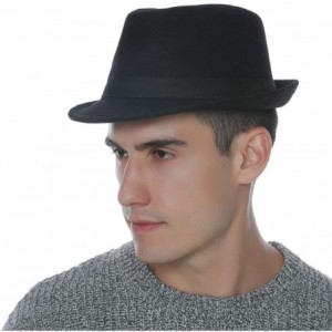 Fedoras Men Mesh Straw Summer Fedora Hat Short Brim Beach Sunhat Breathable Panama Cap - Black-cotton - C218Z3AMZYU $16.51