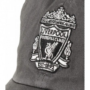 Baseball Caps Brand Relaxed Fit Cap - FC Liverpool Retro Logo Charcoal - CZ18TUWT8L8 $37.34