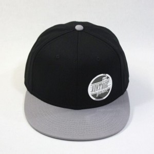 Baseball Caps Premium Plain Cotton Twill Adjustable Flat Bill Snapback Hats Baseball Caps - Gray/Black - CC12BIX4K5Z $13.60