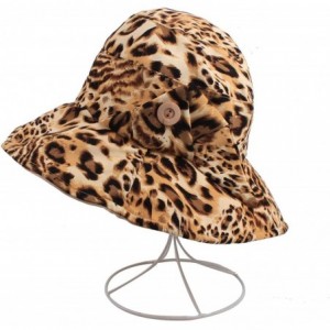 Bucket Hats Foldable Leopard Bucket Hat for Women/Girls- Sun Protection Cap for Spring/Summer/Autumn - Khali Leopard - CU18Q6...