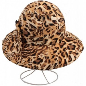 Bucket Hats Foldable Leopard Bucket Hat for Women/Girls- Sun Protection Cap for Spring/Summer/Autumn - Khali Leopard - CU18Q6...