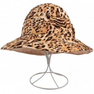 Bucket Hats Foldable Leopard Bucket Hat for Women/Girls- Sun Protection Cap for Spring/Summer/Autumn - Khali Leopard - CU18Q6...