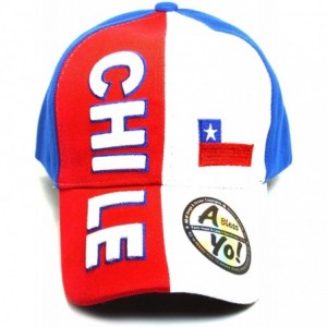 Baseball Caps National Flag Curved Visor Durable Baseball Golf Adjustable Cap AYO6013 - Chile - C618EZNIXS5 $14.74