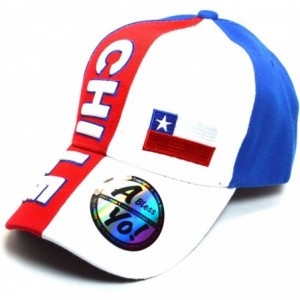 Baseball Caps National Flag Curved Visor Durable Baseball Golf Adjustable Cap AYO6013 - Chile - C618EZNIXS5 $14.74