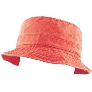 Baseball Caps Pigment Washed Cotton Bucket Hats (Large/X-Large- RED) - CM1254K1OBV $8.55