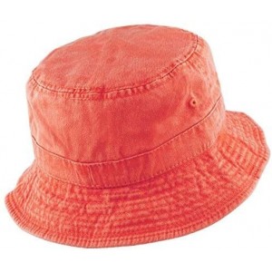 Baseball Caps Pigment Washed Cotton Bucket Hats (Large/X-Large- RED) - CM1254K1OBV $8.55