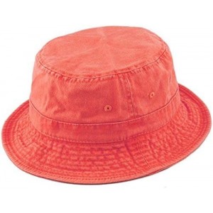 Baseball Caps Pigment Washed Cotton Bucket Hats (Large/X-Large- RED) - CM1254K1OBV $8.55