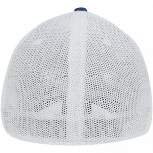 Baseball Caps Low Profile Flex Fitting Mesh Back Trucker Cap - Royal White - CS18I2546R9 $16.07