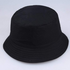 Bucket Hats Cotton Bucket Hat Packable Summer - Travel Hat Fishing Hat UV Protection - Black - C918TGYN236 $10.61