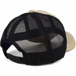 Baseball Caps High Frequency Chicken Structured Trucker Mesh Cap - Khaki - C118SZ5NXMR $13.09