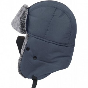 Bomber Hats Winter Warm Trapper Hat with Windproof Mask Winter Ear Flap Hat for Men Women - Dark Grey - C618M5O60S3 $17.84