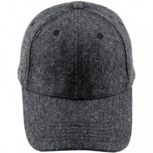 Baseball Caps Unisex Woolen Baseball Cap-Winter Wide Brim Warm Snapback Hat - 011-dark Grey - CP12N17ER5E $11.03