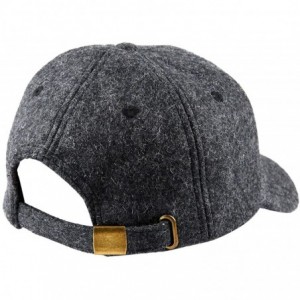 Baseball Caps Unisex Woolen Baseball Cap-Winter Wide Brim Warm Snapback Hat - 011-dark Grey - CP12N17ER5E $11.03