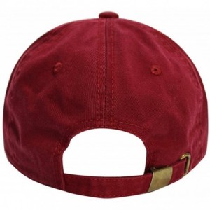 Baseball Caps Latinas Dad Hat Cotton Baseball Cap Polo Style Low Profile - Burgundy - CU18665R9IC $11.58