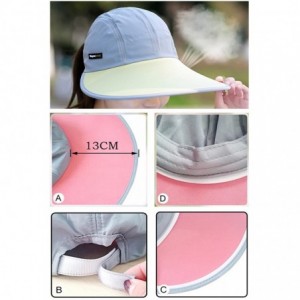 Sun Hats Outdoor Recreation Sports Anti UV Sun Hat Wide Brim Baseball Cap Large Sun Visor - Lake Blue - CC193ONINSZ $13.09