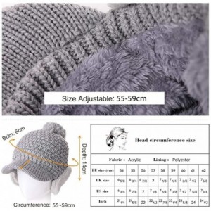 Skullies & Beanies Women's 100% Wool Knit Visor Beanie Newsboy Cap - 99722beige - CX18XK3DXWK $19.74