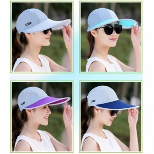 Sun Hats Outdoor Recreation Sports Anti UV Sun Hat Wide Brim Baseball Cap Large Sun Visor - Lake Blue - CC193ONINSZ $22.40