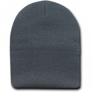 Skullies & Beanies American Made No Cuff Watch Cap - Charcoal - CE1185S2PYP $18.17