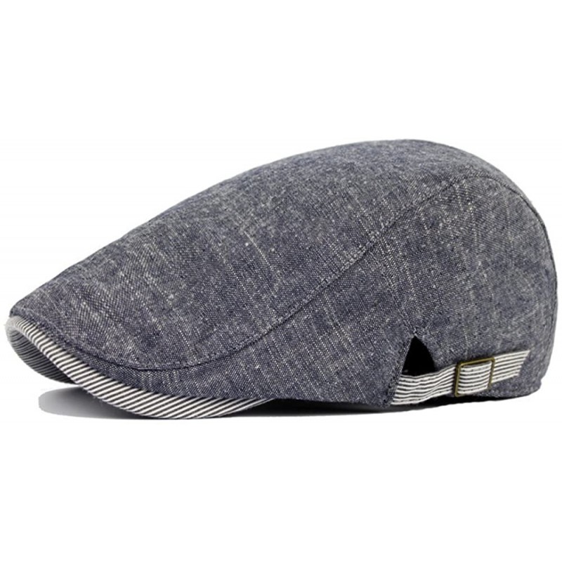 Newsboy Caps Men's Gatsby Ivy Irish Hunting Newsboy Cabbie Hat Cap - Denim Blue - CN12M4PTXV7 $11.53