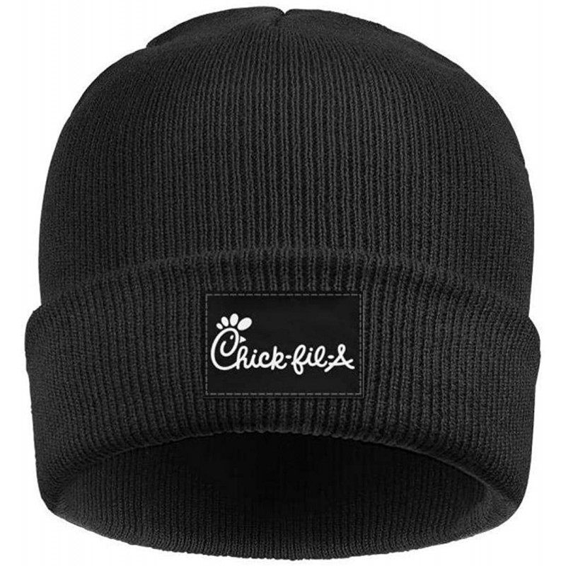 Skullies & Beanies Unisex Knit Hat Fishing-Master-Baiter-Hook- Warm Black Sport Watch Cap - Chick-fil-a Fast Food - CF1929769...