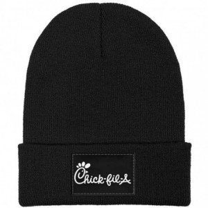 Skullies & Beanies Unisex Knit Hat Fishing-Master-Baiter-Hook- Warm Black Sport Watch Cap - Chick-fil-a Fast Food - CF1929769...