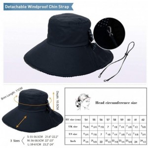 Sun Hats UV Protection Sun Hats Packable Summer Hat Women w/Ponytail Chin Strap 55-61CM - 69053_beige - CZ128KSCMZL $26.86