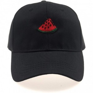 Baseball Caps Embroidered Strawberry Watermelon Adjustable - Black4 - C918R6XK7A0 $22.09