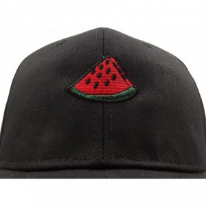 Baseball Caps Embroidered Strawberry Watermelon Adjustable - Black4 - C918R6XK7A0 $10.78