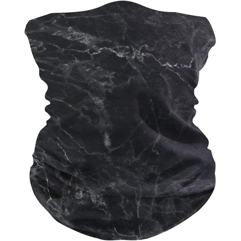Balaclavas Texture Gaiters Seamless Recreation - Black White Marble - CP197QU0SAU $12.85