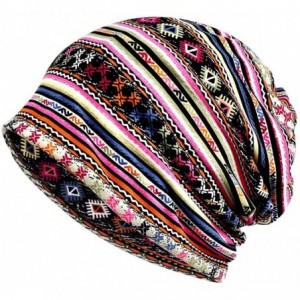 Skullies & Beanies Women's Cotton Beanie Chemo Hats for Cancer Patients - 2 Pack Blue & Pink - CT18OWDIOOL $16.67