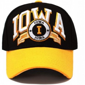 Baseball Caps Team Color City Name Embroidered Baseball Cap Hat Unisex Football Basketball - Iowa - CQ18RY3LC8U $16.48