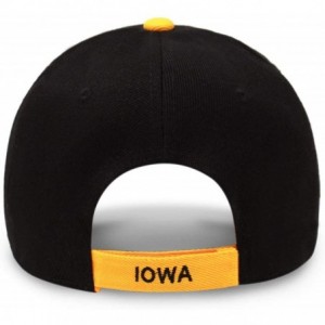 Baseball Caps Team Color City Name Embroidered Baseball Cap Hat Unisex Football Basketball - Iowa - CQ18RY3LC8U $16.48